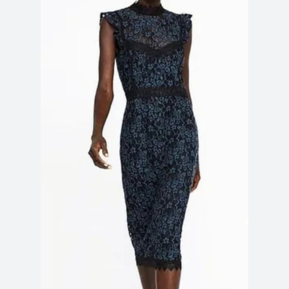 Zara contrasting lace dress, size M, green - Picture 7 of 7